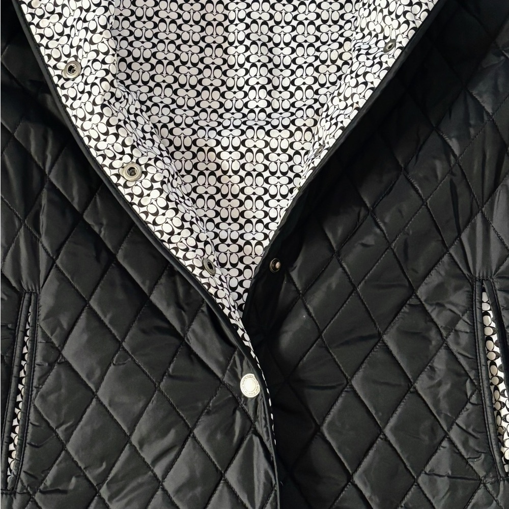 Coach Signature C Black Quilted Jacket - Picture 2 of 5